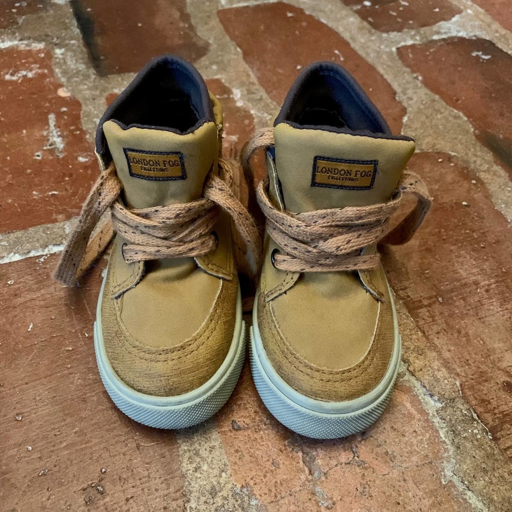 London Fog Toddler High Top Kingston Jr Boots Boys Size 6M Wheat